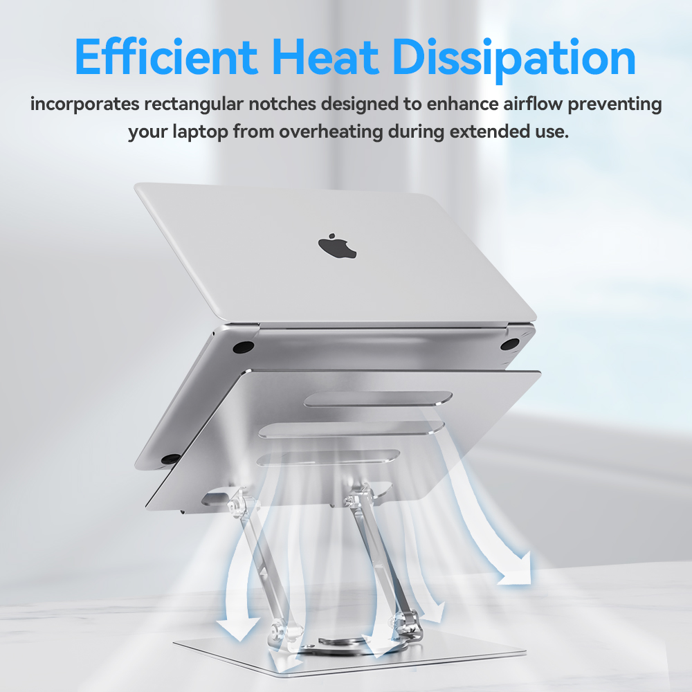 GOOJODOQ Laptop Stand Foldable Aluminum Alloy Portable Notebook Stand 10-17 Inch Macbook Air Pro Computer Bracket Laptop Holder
