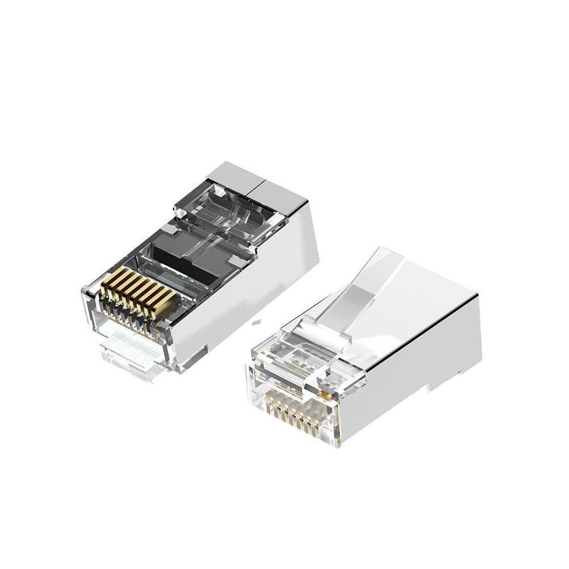 Katze6 RJ45 Stecker 8P8C Modulare Ethernet Kabel Kopf Stecker Gold-überzogene Katze 6 crimpen Netzwerk RJ 45 Crimper Stecker Katze6