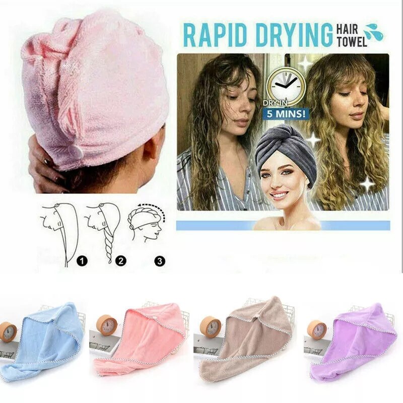 Femmes natation serviette 1PC cheveux séchage enveloppement filles dame de natation serviette séchage rapide chapeau chapeau Turban peignoir casquette de bain outils