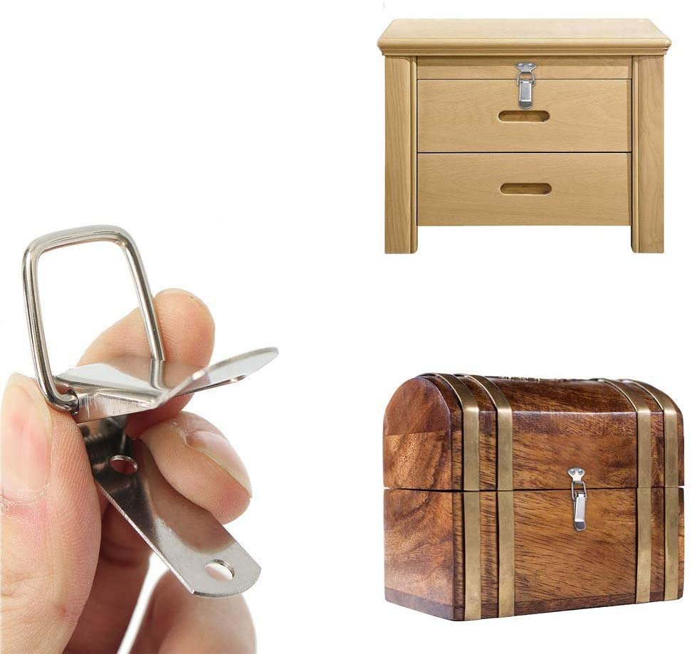 10pcs Stainless Steel Toolbox Toggle Latch 72mm Length Cabinet Spring Loaded Toggle Clamps Box Clasp Buckle Trunk Latch Catches