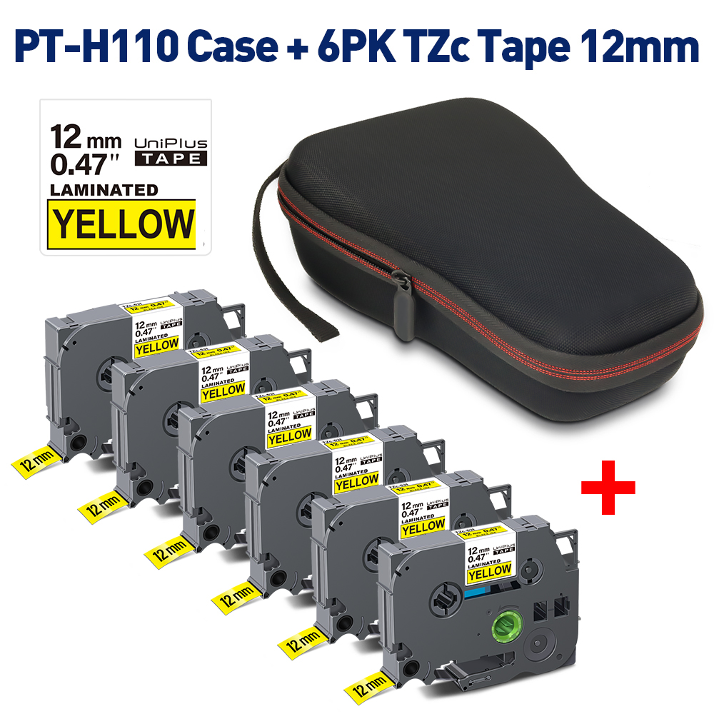 UniPlus Fit Brother P Touch PT H110 PT-H110 pth110 pth100 Label Maker Case Carrying Protective Box Portable Travel Business Bag: 1 case - 6PK 631