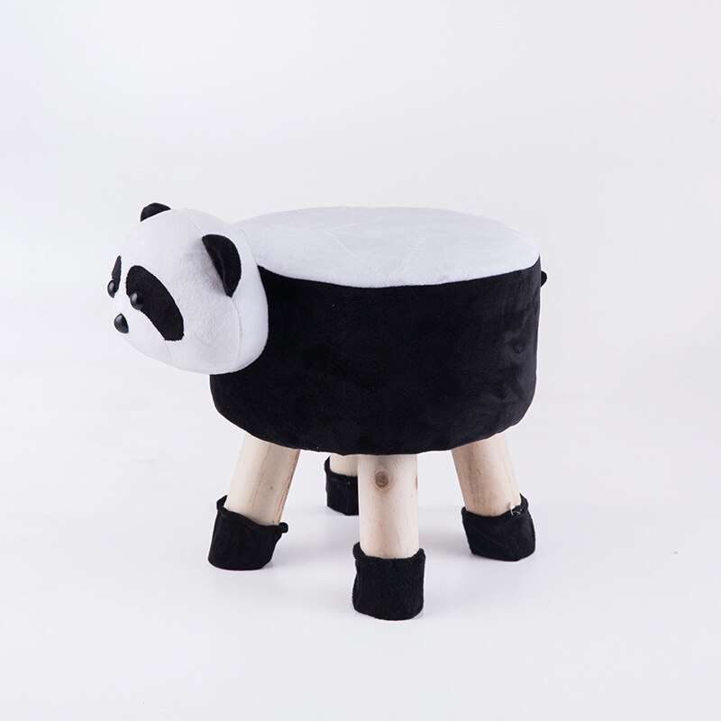 Baby Shining Kids Autostoeltjes Kid Stoel Baby Cartoon Stoel Hoogte 28Cm Creatieve Dier Bank Houten Bank Pluche Comfortabele Baby seat: Panda