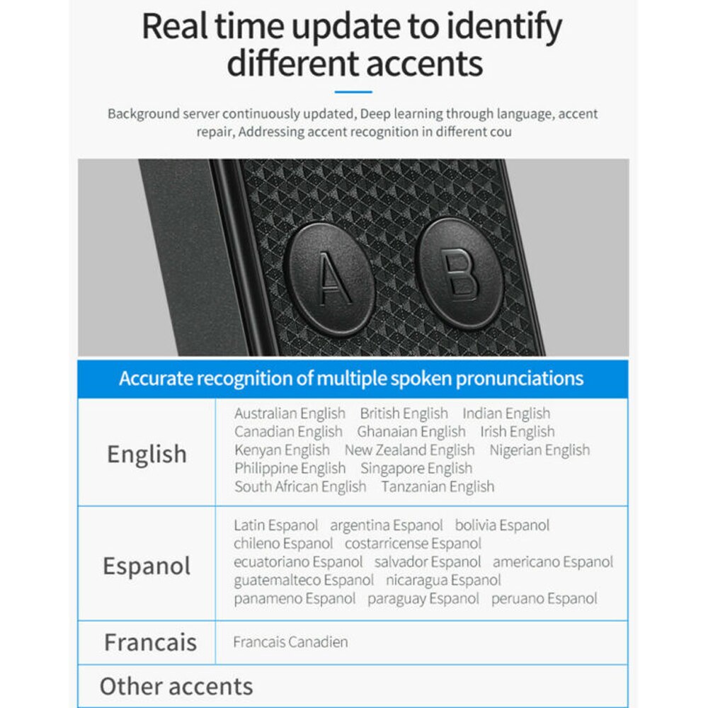 Newest K6 Translator 68 Language Instant Voice Translator Wireless Bluetooth Travel Translator Portable Two-way Language Learner