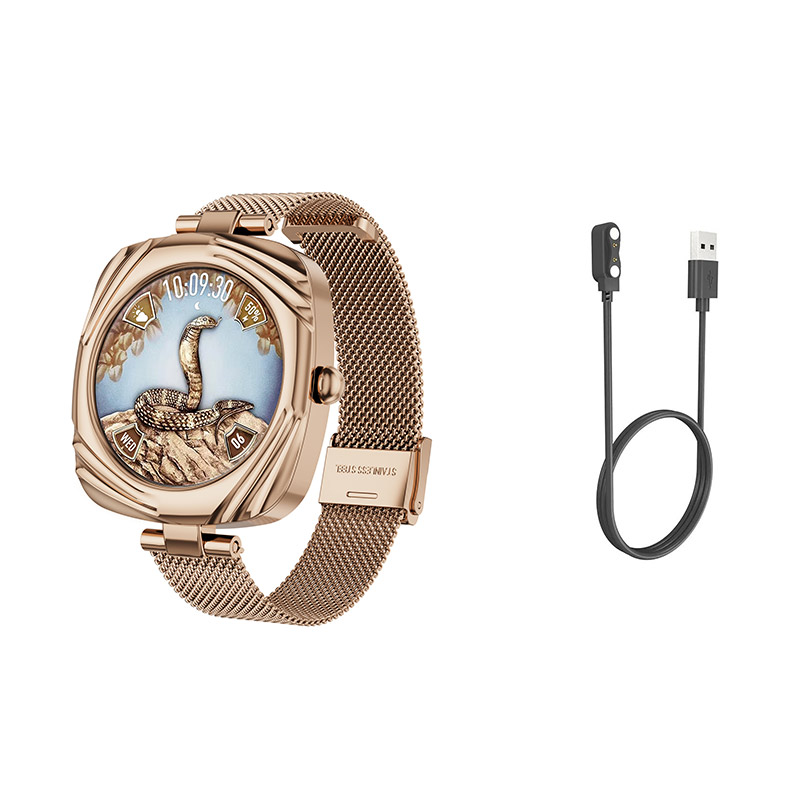 Aiweile AW5 accorto Orologi Donna Smartwatch Chiamata Bluetooth fitness inseguitore Riproduzione musicale AMOLED Coreano Ebraico Vietnamese: verde