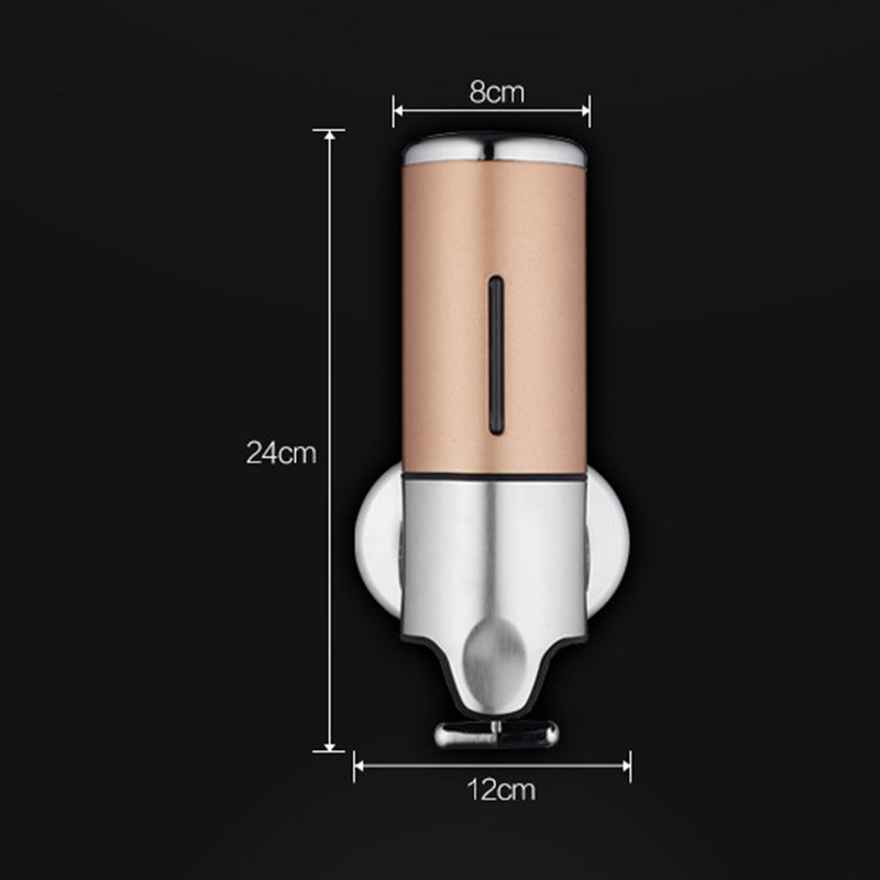Rvs Wandmontage Douche Zeep Shampoo Dispenser Pomp Fles 500 Ml Vloeibare Zeep Dispensers Badkamer Armatuur
