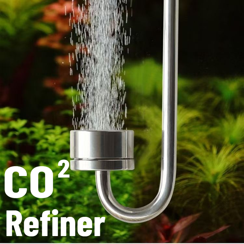 Kooldioxide diffuser, roestvrijstalen CO2 diffuser, aquarium plant tank vernevelingsapparaat aquariumpomp