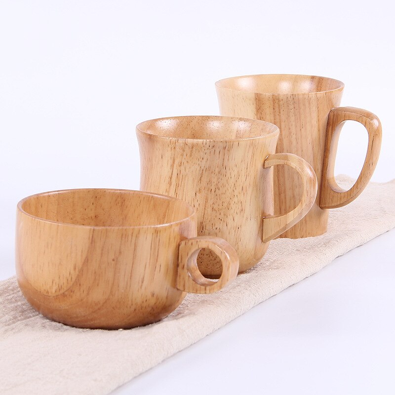 Azufaifo-jarras de madera Natural estilo japonés para desayuno, Taza de leche de cerveza, té y café verdes, taza de madera, botella de agua, artículos para el hogar