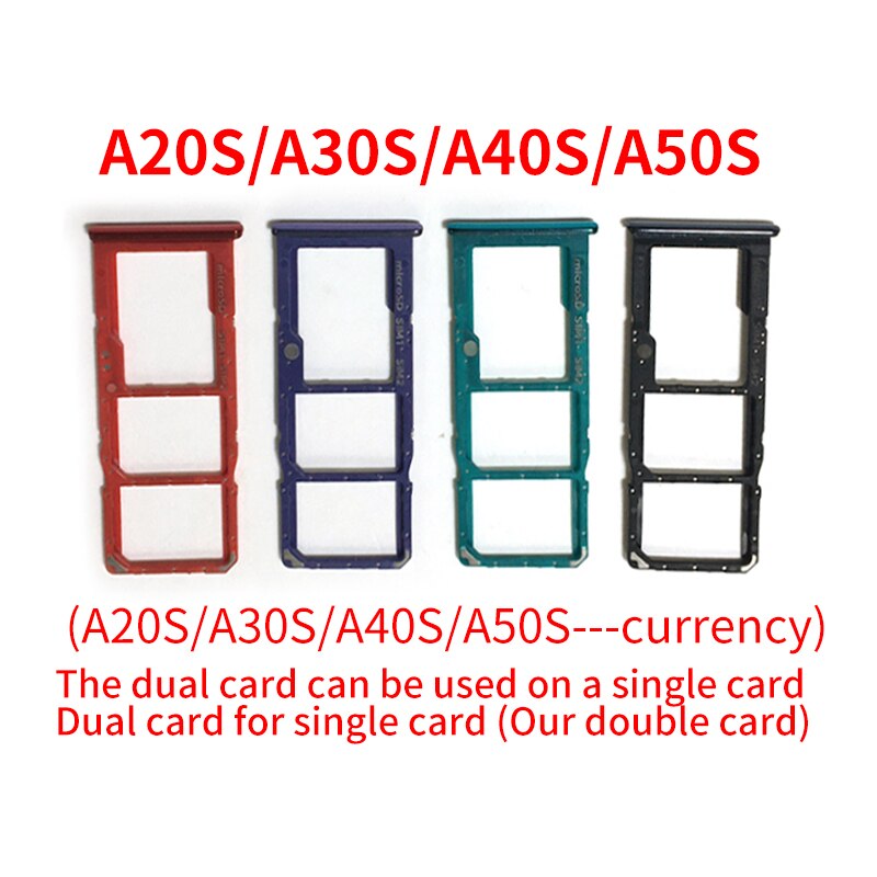 Sim Vassoio di Carta di Lettore di Schede SD Del Supporto Per Samsung Galaxy A10S A107 A20S A207 A30S A307 A40 A40S A50S A507 SIM vassoio di carta Del Supporto Slot