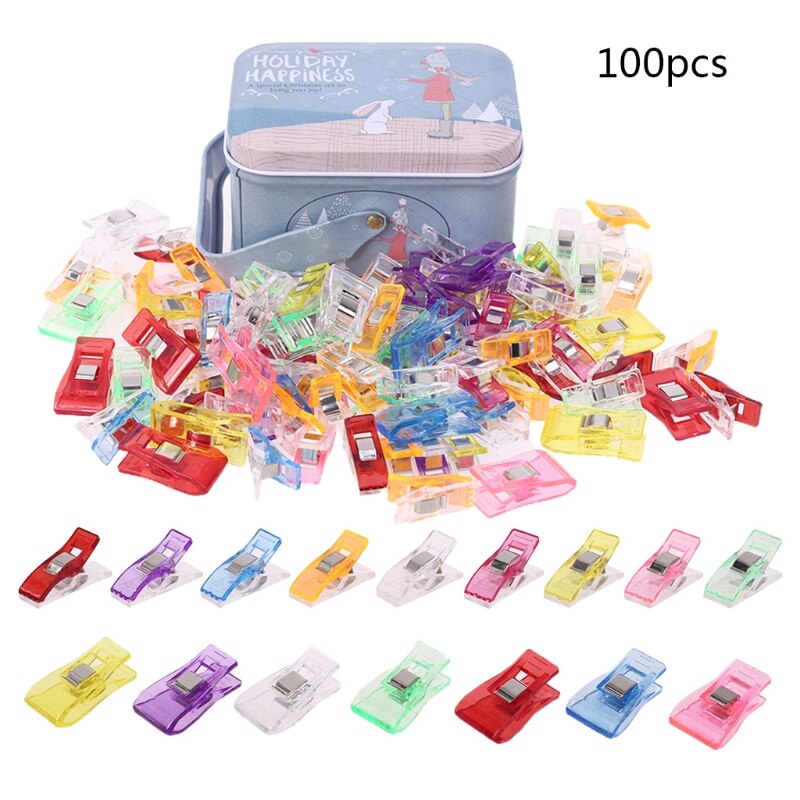 Juego de Clips multiusos para Patchwork, costura, Quilting, ceñido, manualidades, 100 unidades: 12 100pcs