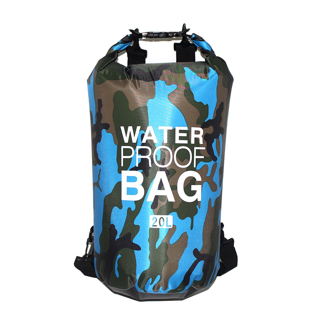 Foldable PVC Waterproof Dry Bag 2L 5L 10L 20L 30L Camo Outdoor Diving Man Women Beach Swimming Bag Rafting River Ocean backpack: 20L  no.23