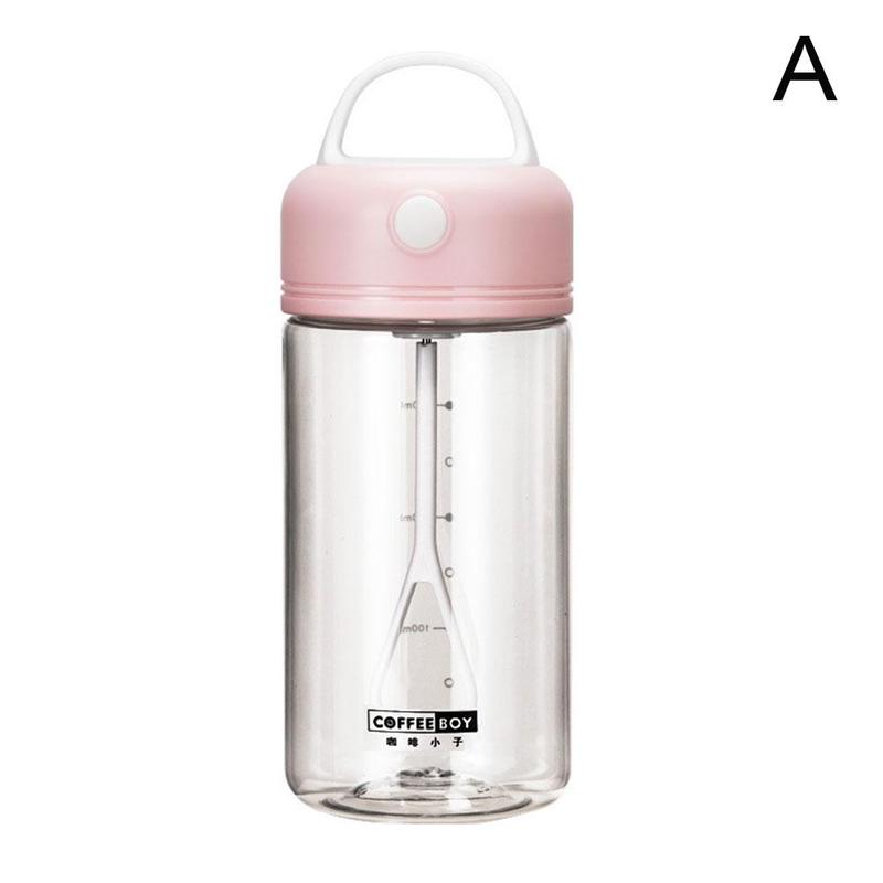 380ML Electric Protein Shaker Blender Coffee Milk Cup Portable Automatic Cup Fitness Sports Water Cup: Pink