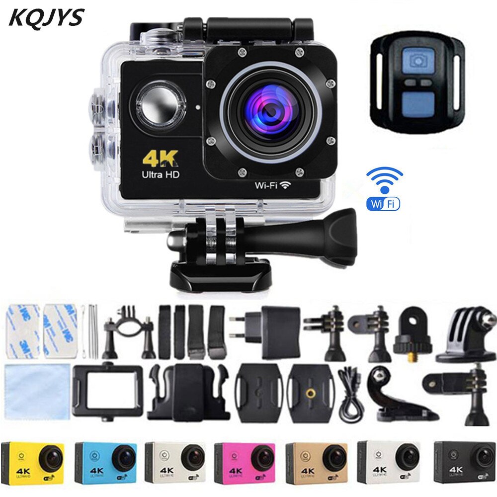 KQJYS 4K Wifi Mini Action Camera Helmet Waterproof Sports DV Camera Bicycle Cam 4K Sport Camera Ultra Diving 1080P 60FPS Camera