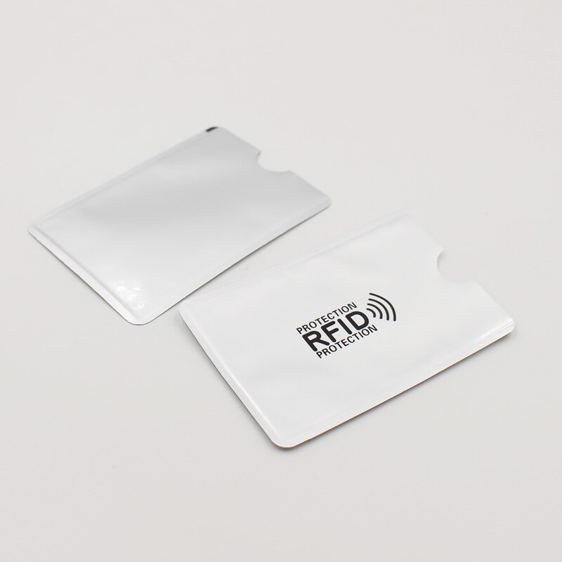 5pcs Thicken Anti Rfid Blocking Reader Lock Bank Card Holder ID Card Case Rfid Protection Metal Credit Card Holder Aluminium