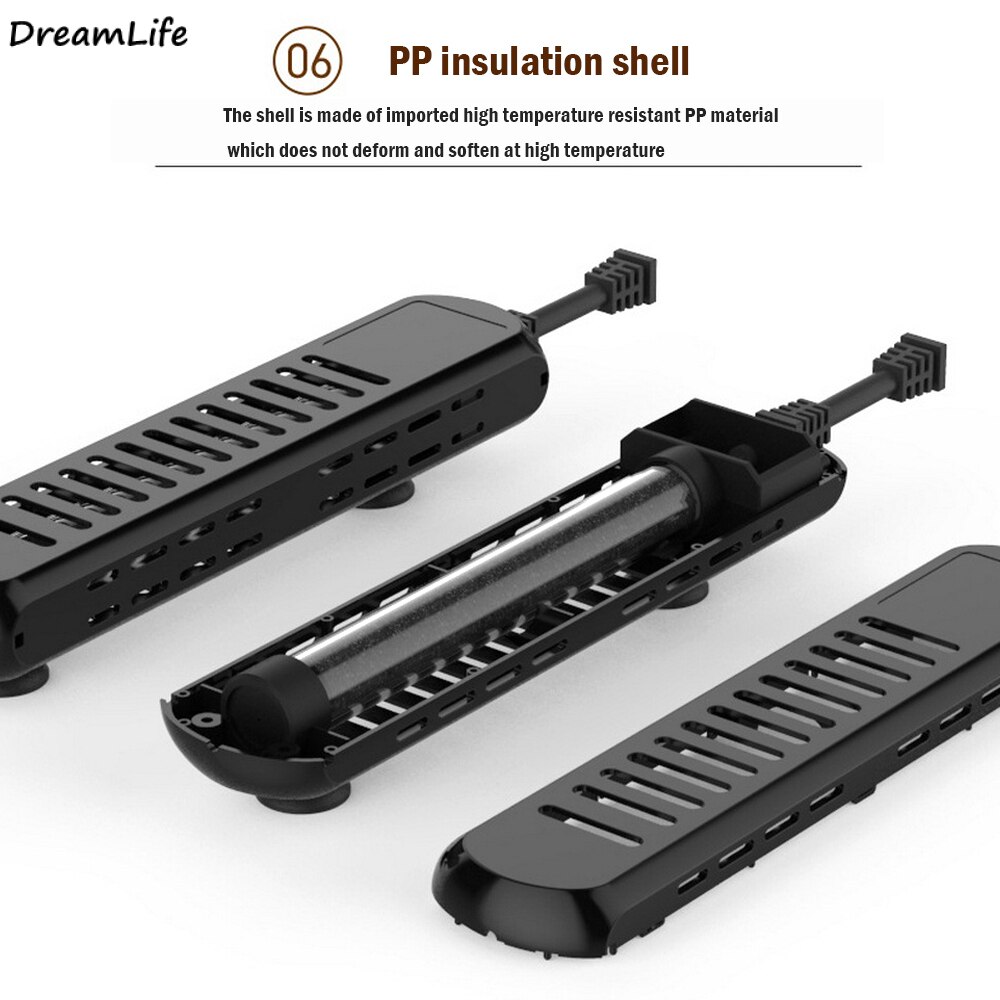 Mini PTC Aquarium Heating Rod 200W 110v Water Submersible Fish Tank Heater Automatic Adjustable Thermostat Aquatic Pet Supplies