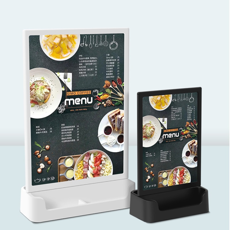 A5 T-shaped Table Stand-up Menu Card Holder Display Stand For Hotel, Home, Office, Store, Restaraunt Menu Poster Ad Frame