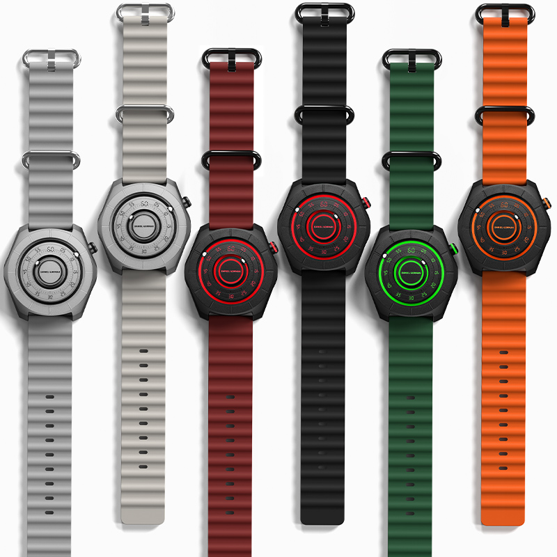 Men's Casual Magnetic Watch Brass Quartz Waterproof Silicone Strap Sports Clock Fashionable Magnet Ball Relogio Masculino