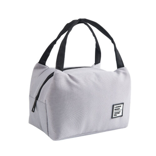 Draagbare Thermische Lunch Tas Canvas Effen Geïsoleerde Koelere Zakken Picknick Lunch Zakken