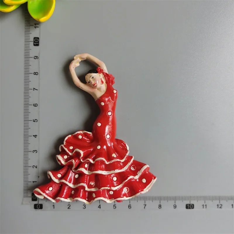 Magneet Tenerife Spanje Barcelona Toerisme Souvenirs Flamenco Danser Malaga Koelkast 3D Magnetische Stickers Ideeën: Donkergrijs
