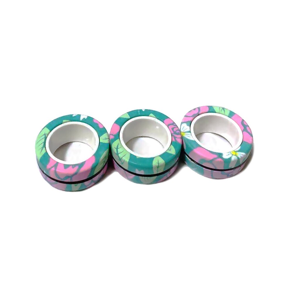 3 sztuk zabawki typu Fidget antystresowy śmieszne Fidget Spinner bransoletka magnetyczna pierścień rozpakować zabawki magiczny pierścień rekwizyty narzędzia stres stres zabawki: NO.1732