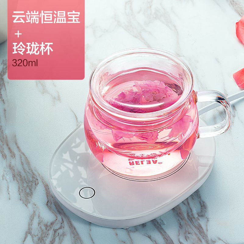 Handcraft-tetera eléctrica de cristal resistente al calor, Filtro de vidrio, calentador de temperatura constante, tetera eléctrica, combo de tazas: 320ml teapot stove
