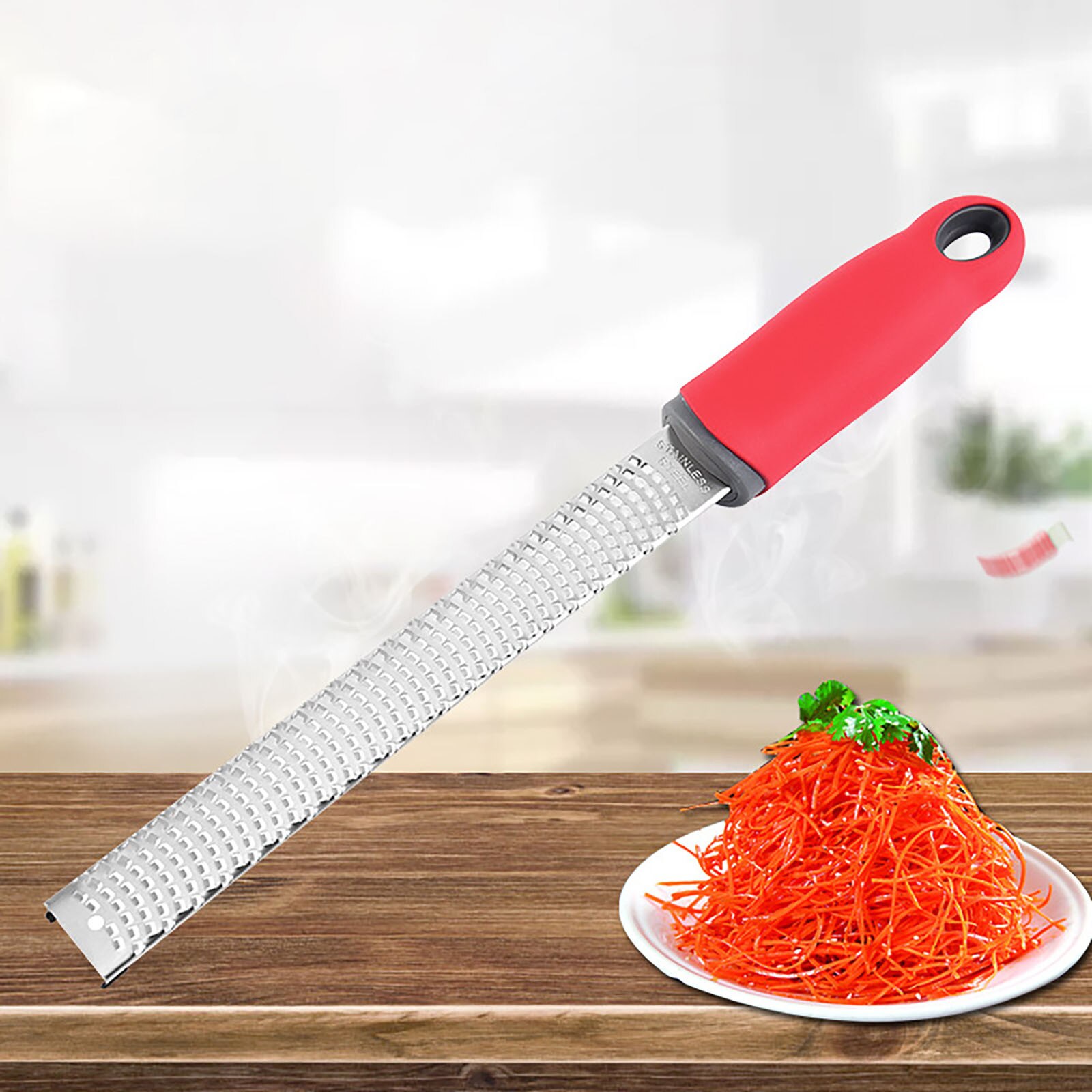 Citrus Lemon Zester & Cheese Grater-Parmesan Cheese, Lemon, Ginger, Garlic, Nutmeg, Chocolate, Vegetables, Fruits, kitchen tooer