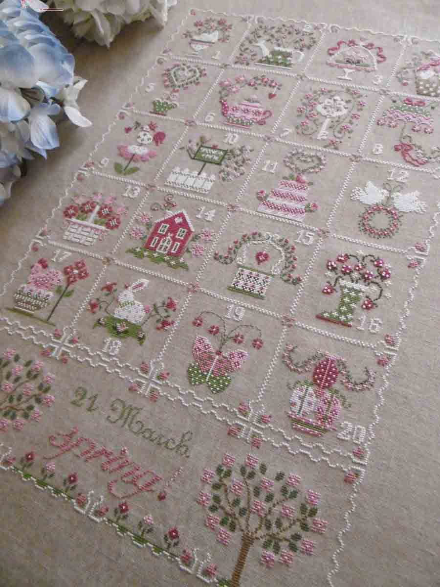 Oro Collezione Bella Contati Punto Croce kit Calendario quartetto Primavera proprietà Autunno Autunno Inverno: primavera / 14CT counted tela