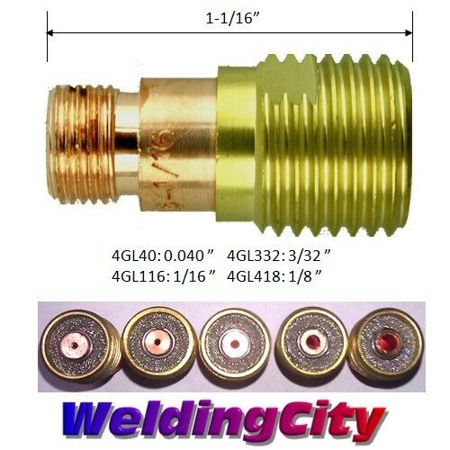 TIG Welding Torch 17/18/26 Stubby Gas Lens Kit 1/16"-3/32" T23D