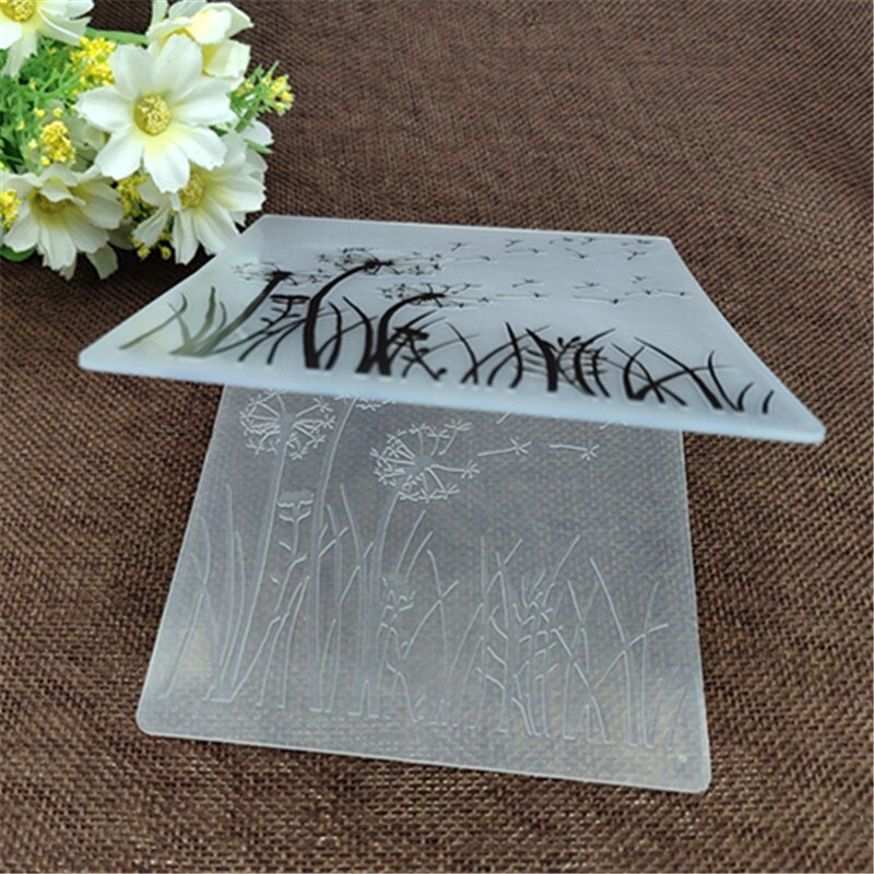 Estampado de diente de león para manualidades, carpeta de plástico en relieve para bricolaje álbum de recortes papel artesanal/suministros de decoración de tarjetas