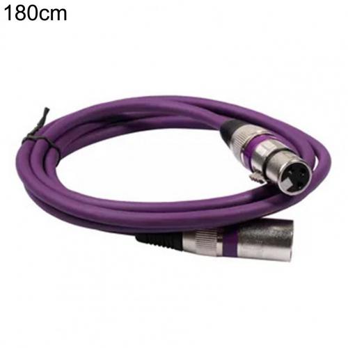 Audio- Kabel Abgeschirmte Anti-störungen 100/180cm 3Stift XLR Männlich zu Weiblich Mikrofon AUX Kabel für Rührgerät: Violett 1.8m