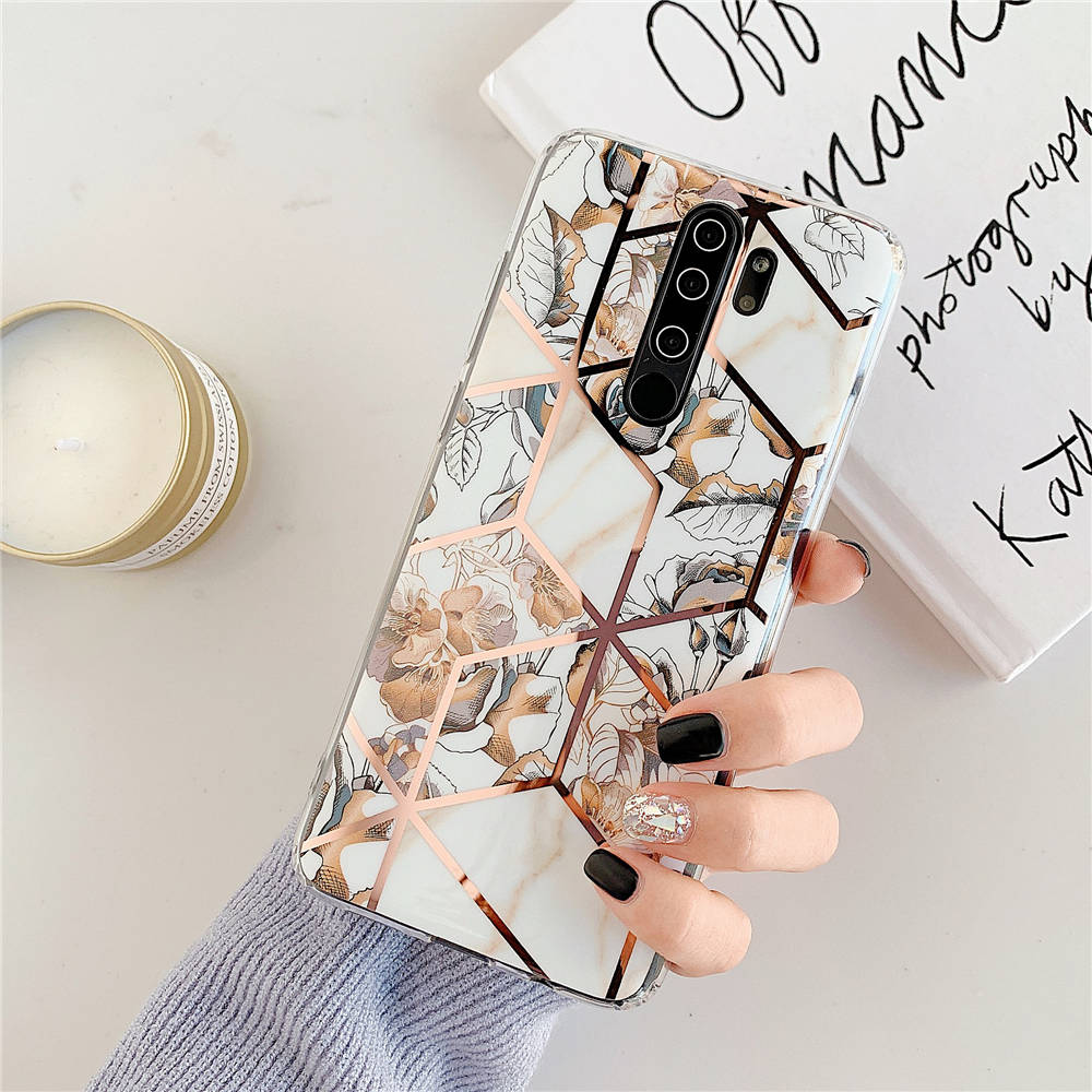 Plating Bloem Telefoon Gevallen Voor Xiaomi Redmi Note 8 Pro Case Voor Xiaomi Redmi Note 7 8 6 5 Pro case Cover Silicone Soft TPU Back: For Redmi Note 6 Pro / 1