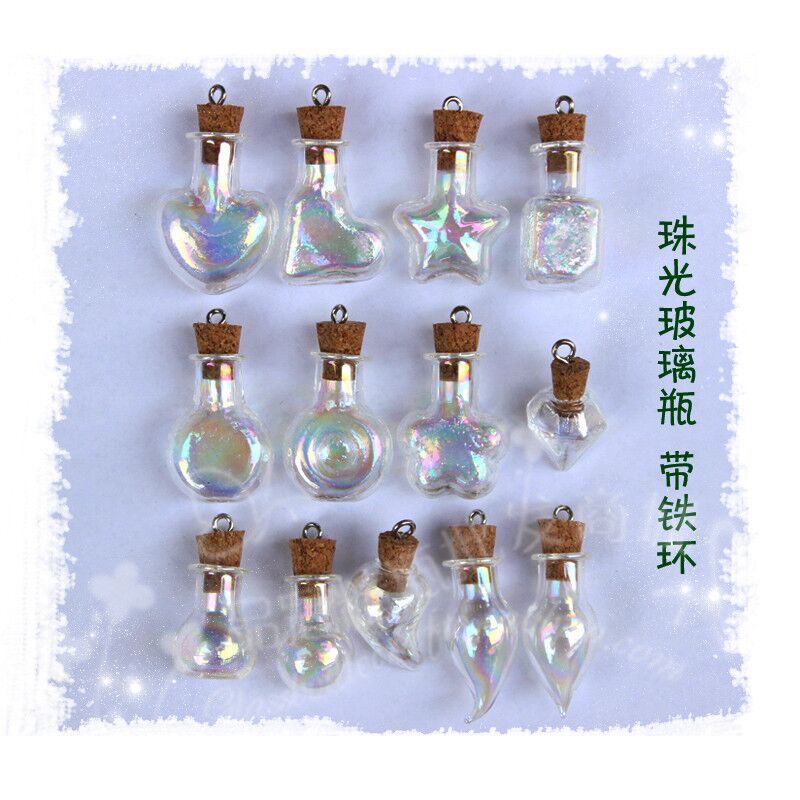 80Pcs Waterdrop Glas Wens Fles Kurk Lege Sample Potjes Diy Hangers Opslag Flacon Bruiloft Home Decoratie Benodigdheden