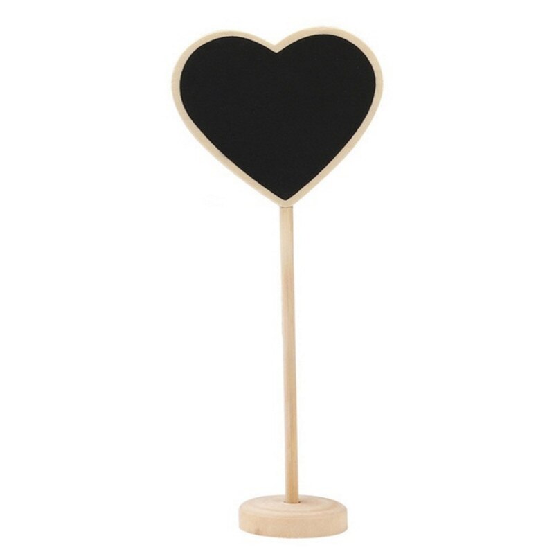 Pizarra pequeña de madera para pizarra, letreros para restaurante, pizarra para escribir, notas, pizarra para pintar, decoración de boda: Heart