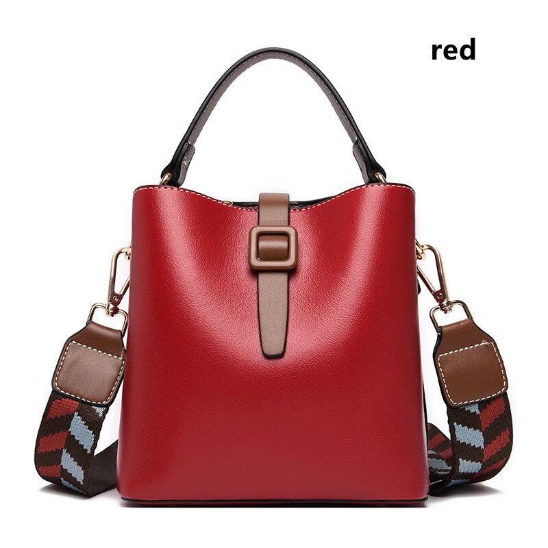 Bolso de hombro de de banda ancha para mujer, bandolera de alta capacidad, de viaje, de cuero Pu,: Red