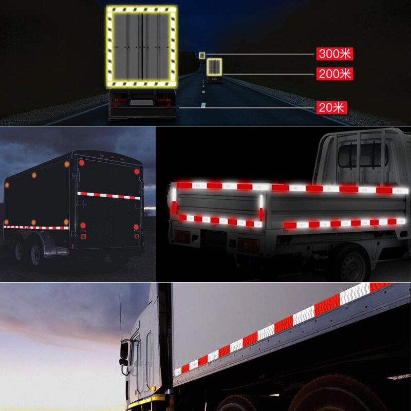 Autocollant de bande réfléchissante pour voiture, avertissement de sécurité, Automobile, moto