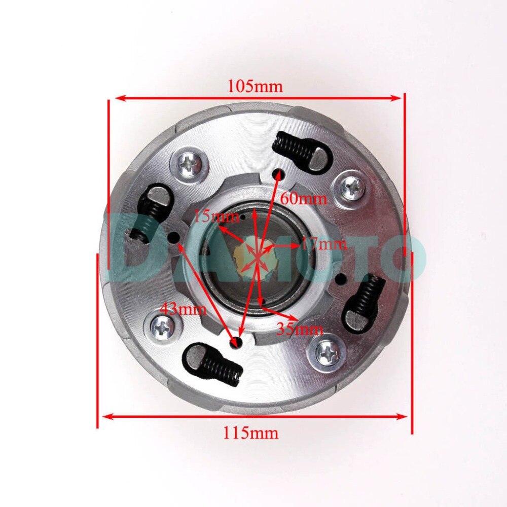 70CC 110CC 125CC Semi Auto Motor embrague Asamblea pozo Quad bici de la suciedad ATV Buggy