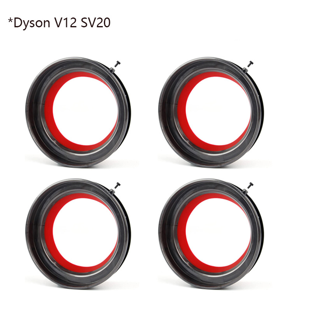 Bague d'étanchéité supérieure fixe et couvercle de Base pour aspirateur Dyson V6 V7 V8 V10 V11 V15, pièce de rechange pour tasse à poussière: WHITE