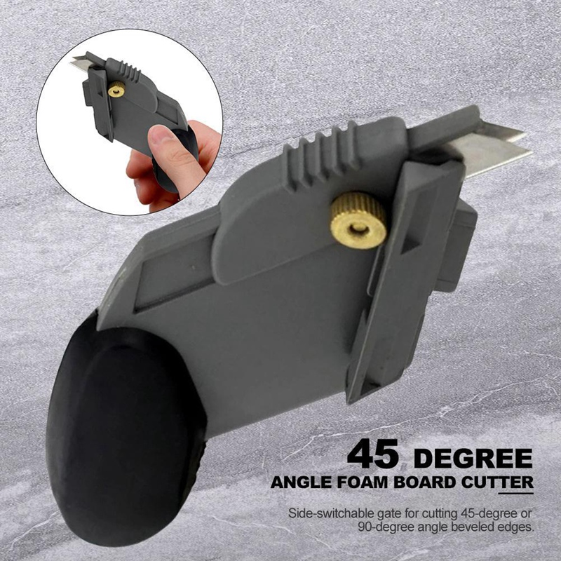 2Pcs Oblique Frame Angle Cutter Dual Angle (45 &amp; 90 Degree) Dual Blade, Card Foam Mat Cutting Device With 12Pcs Blades