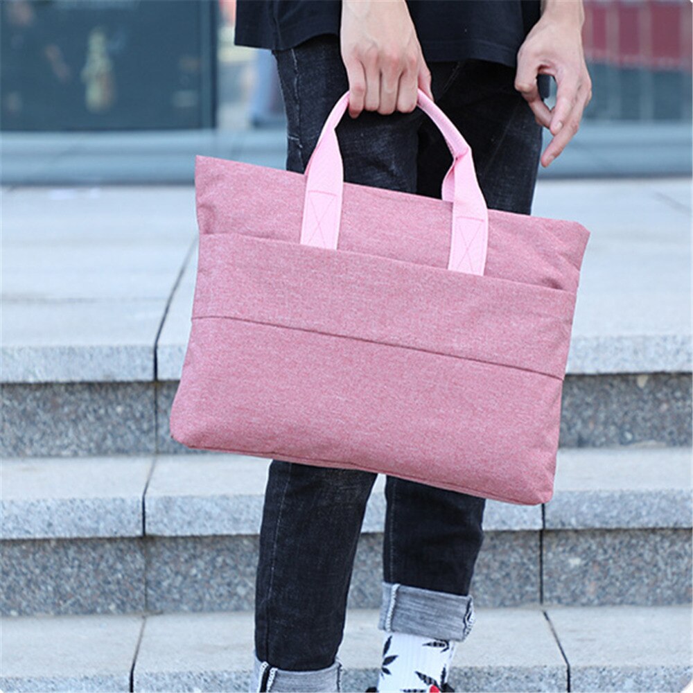 Grote capaciteit unisex laptoptas handtas lichtgewicht een-schouder aktetas zakelijke casual dossier notebook tas voor 13 inch tote
