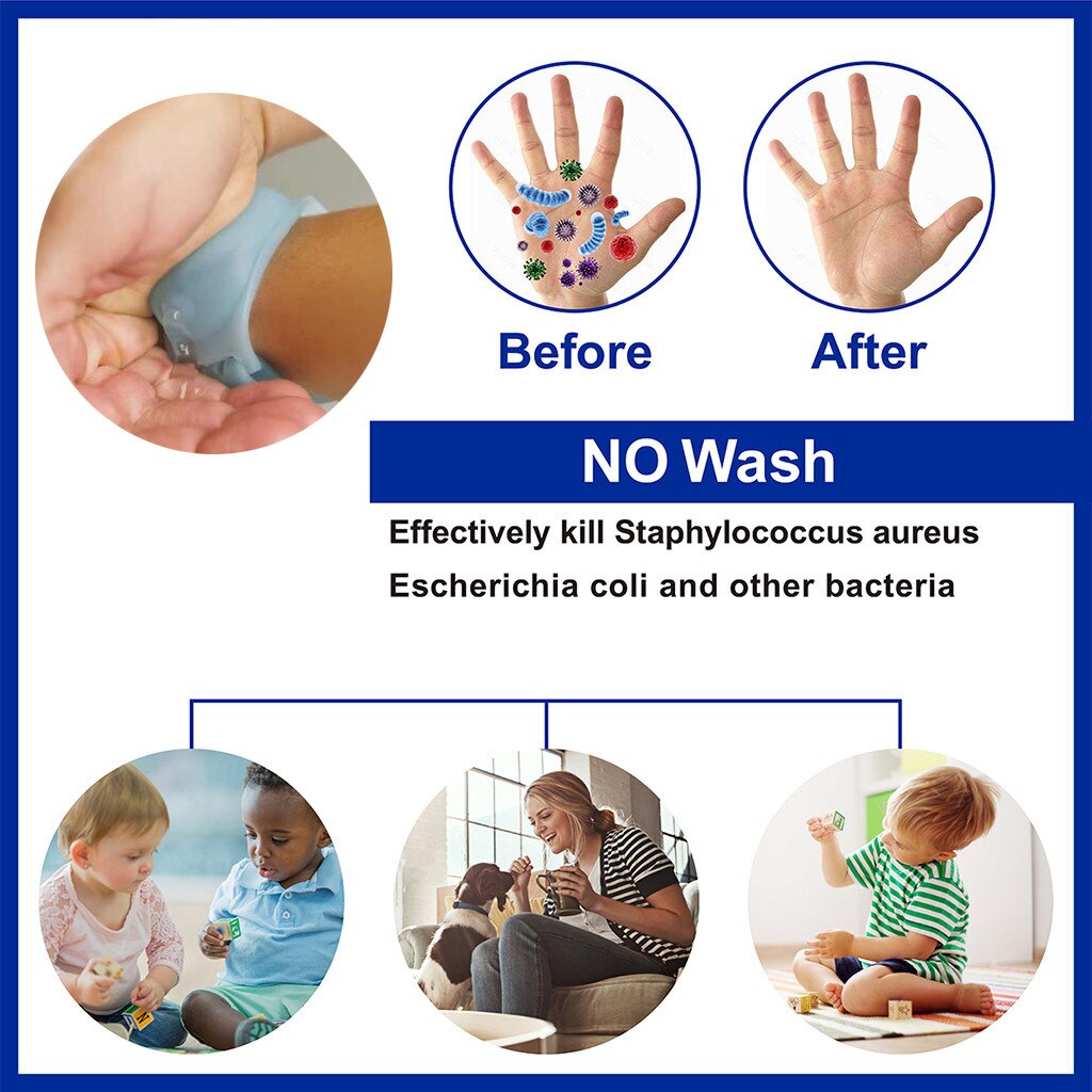 Nuovo 5PC Bambino Adulto Liquido Wristband Mano Dispenser Lavare A Mano Gel Con Tutta La Sanificazione Disinfettante Sub-imballaggio Braccialetto In Silicone