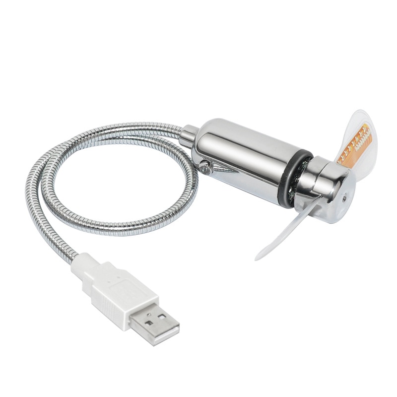 Durable Adjustable USB Gadget Mini Flexible LED Light USB Fan Time Clock Desktop Clock Cool Gadget Time Display