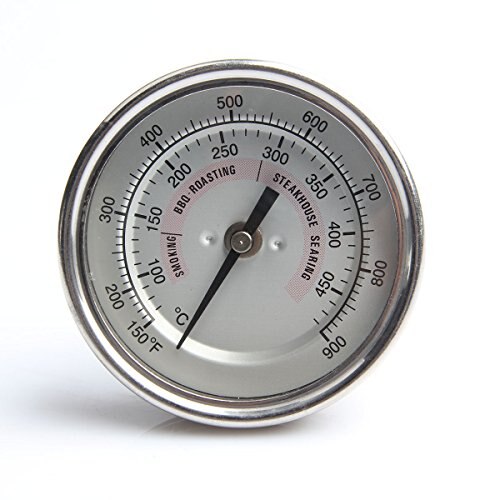 1/Pcs BBQ Grill Temperature Gauge Waterproof Large Face Barbecue Charcoal Grill Stainless Steel Cooking Thermometer: 3.3in White for KJ