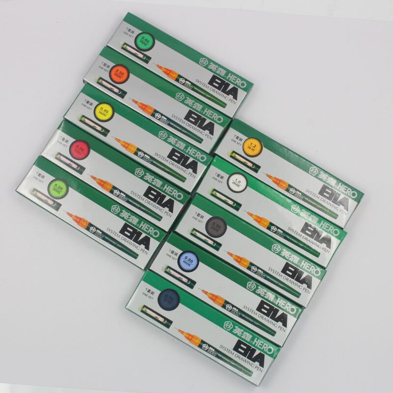 Authentic Hero Drawing Pens Set 020407 Pepeated Flling Ink Needle 81A