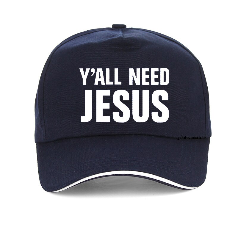 Sie y&#39;all benötigen jesus Briefe Drucken baseball Cap männer Frauen 100% Baumwolle Lustige Hip Hop hut einstellbare hysterese hüte: Marineblau