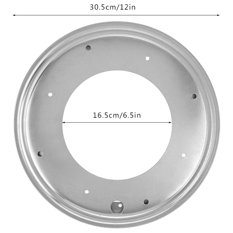 SHGO-12 Inch Round Shape Galvanized Turntable Rotating Swivel Plate Kitchen & Display Table Hardware