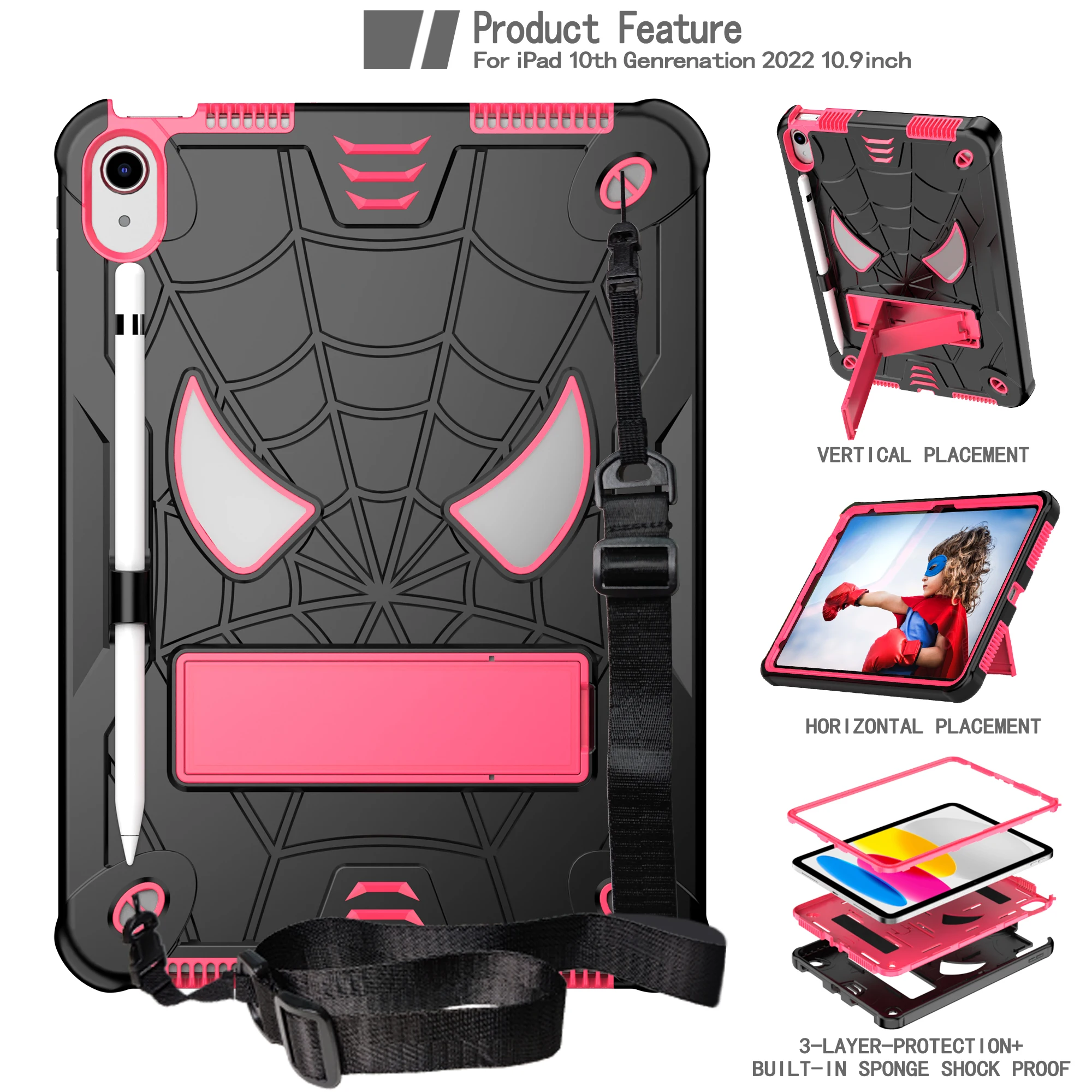 Funda protectora de cuerpo completo para tableta, cubierta a prueba de golpes para ipad 10, 10. ª generación, A2757, A2777, A2696, 2022: Blanco