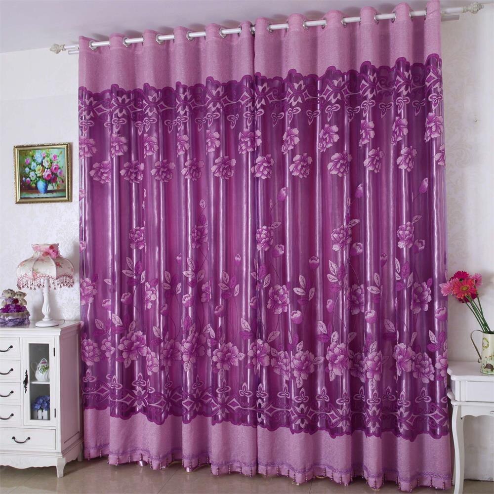 Rideau de porte fenêtre en Tulle de couleur Pure 4 #, panneau de drapage écharpe Pure, rideaux de chambre à coucher moderne, écrans de fenêtre de salon: A