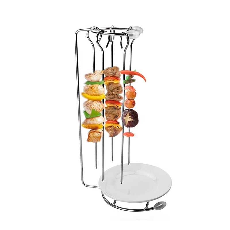 Stainless Steel BBQ Skewers Needle Rack Grill Hold... – Vicedeal