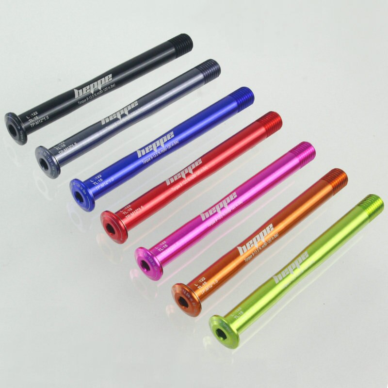 HEPPE – fourche avant de moyeu de vélo 12x100/12x110mm M12xP1.5, axe transversal multicolore à dégagement rapide