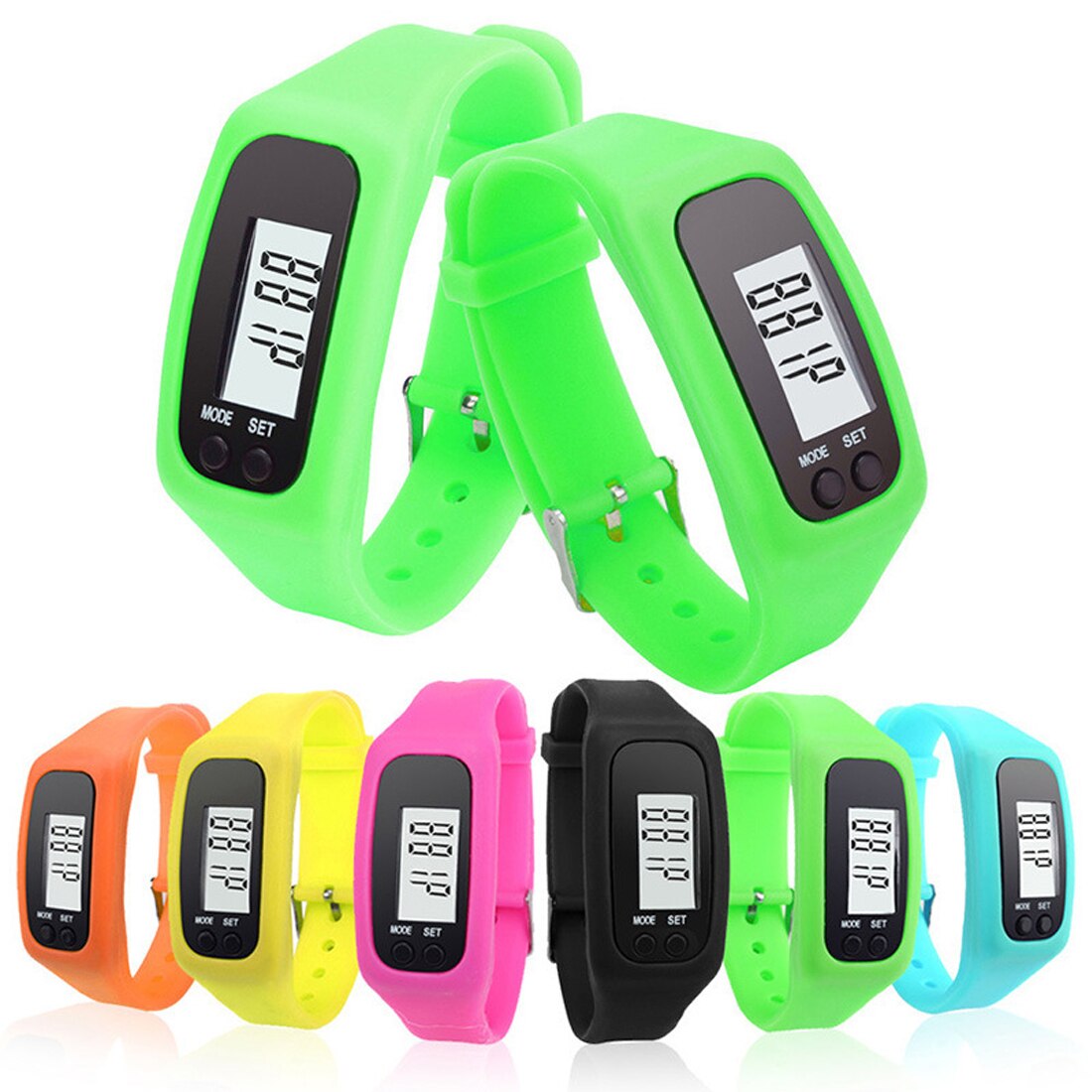 Brand Long-life battery Multifunction Digital Fitness Watch LCD Pedometer Running Step Calorie Walking Distance Counter