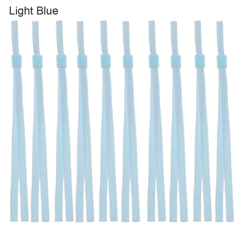 50PCS Candy Farbe Einstellbar Maske Schnalle Masken Befestigung Band Schnur Elastische Nähen Seile DIY Handwerk Mund Masken Schal Seil string: Light Blue